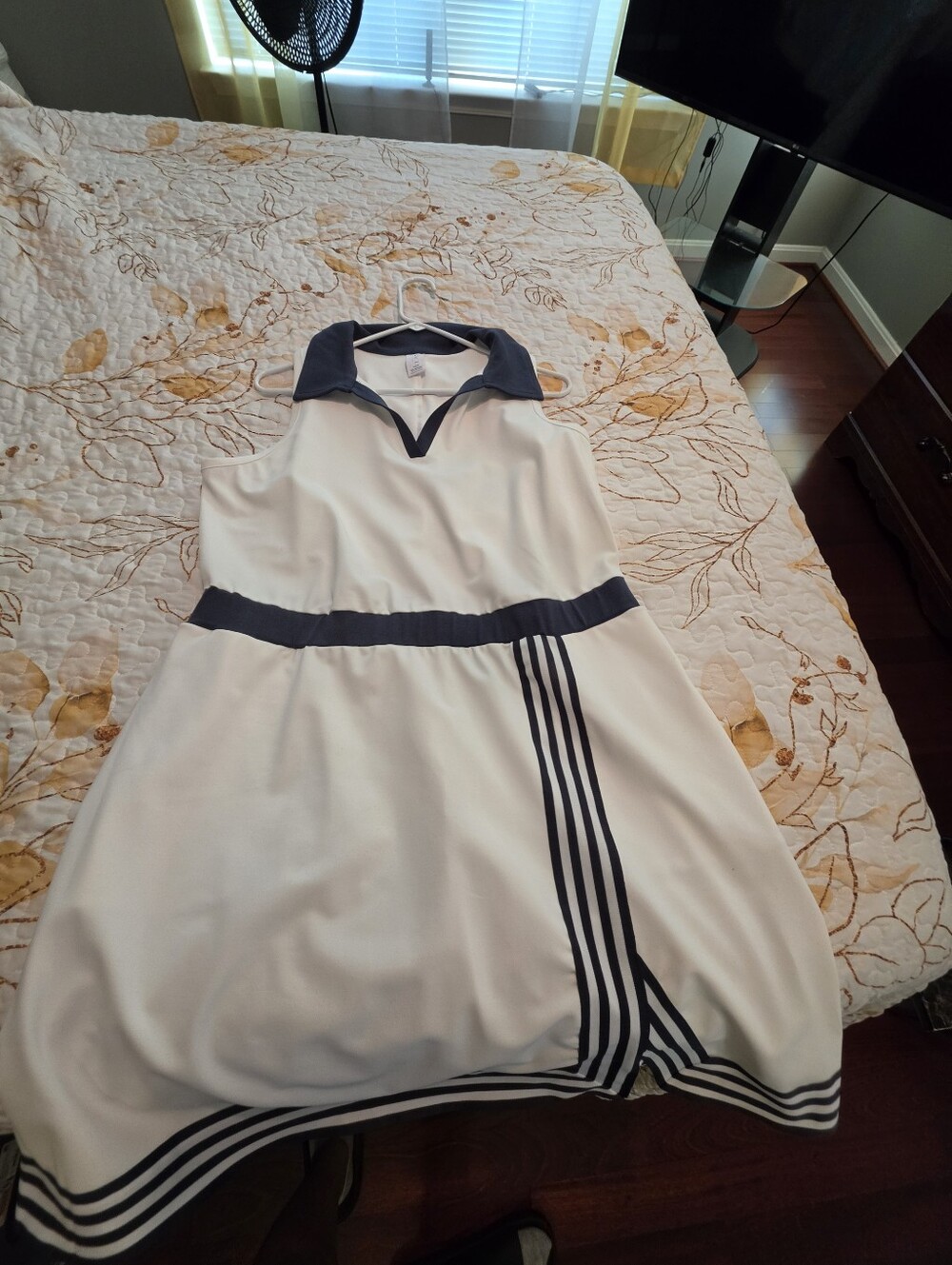 Lane Byrant Sleeveless White and Navy Collared Dress- 14/16 New, No Tags.